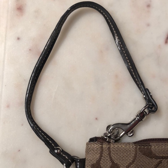Coach Brown Wristlet - Picture 3 of 4
